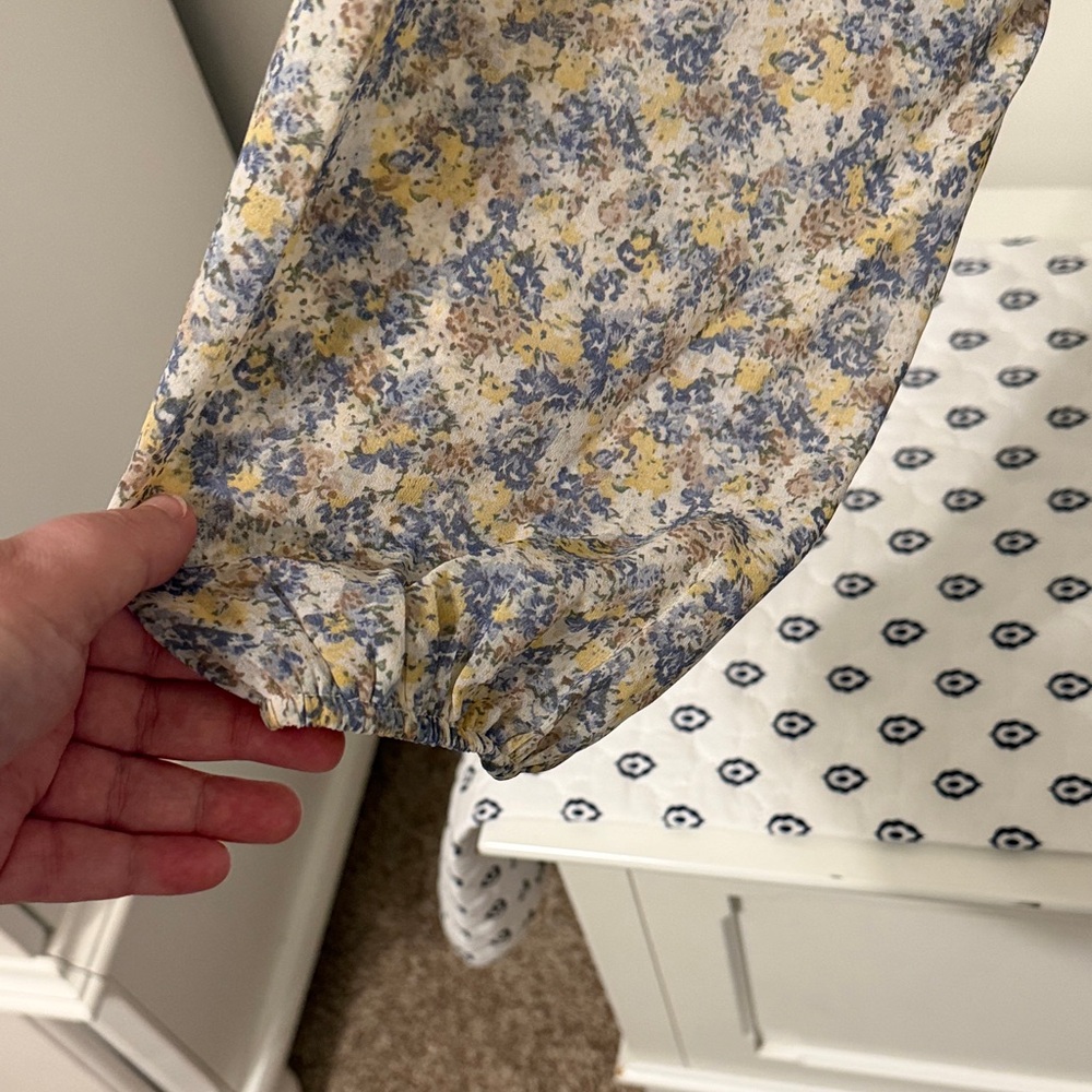 Mittoshop Blue and Yellow Floral Blouse - Picture 5 of 9